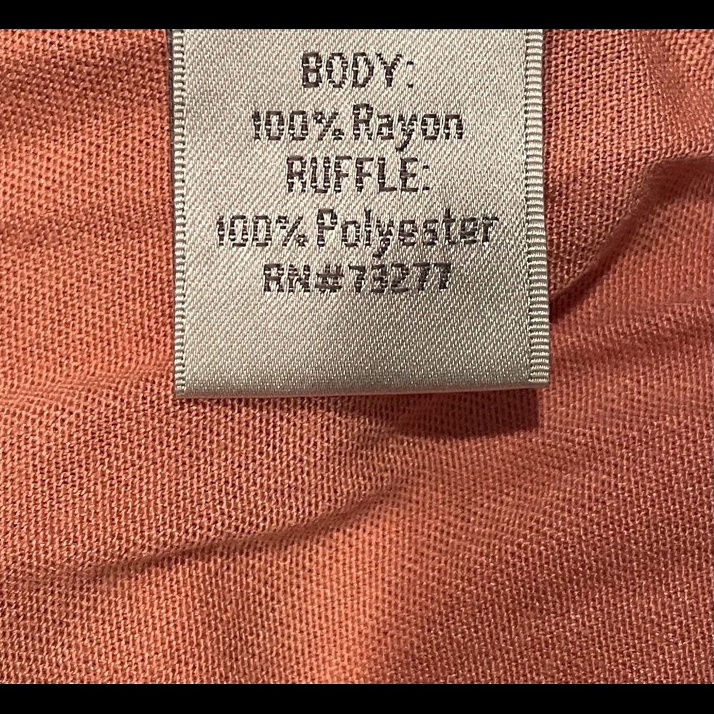 Coral Ruffle Tank Top - Picture 5 of 5